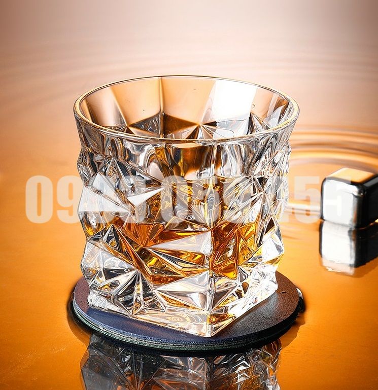 Bộ 6 Ly thủy tinh cao cấp uống nước 300ml, cốc thủy tinh pha lê uống bia, cốc uống whisky, Ly uống r