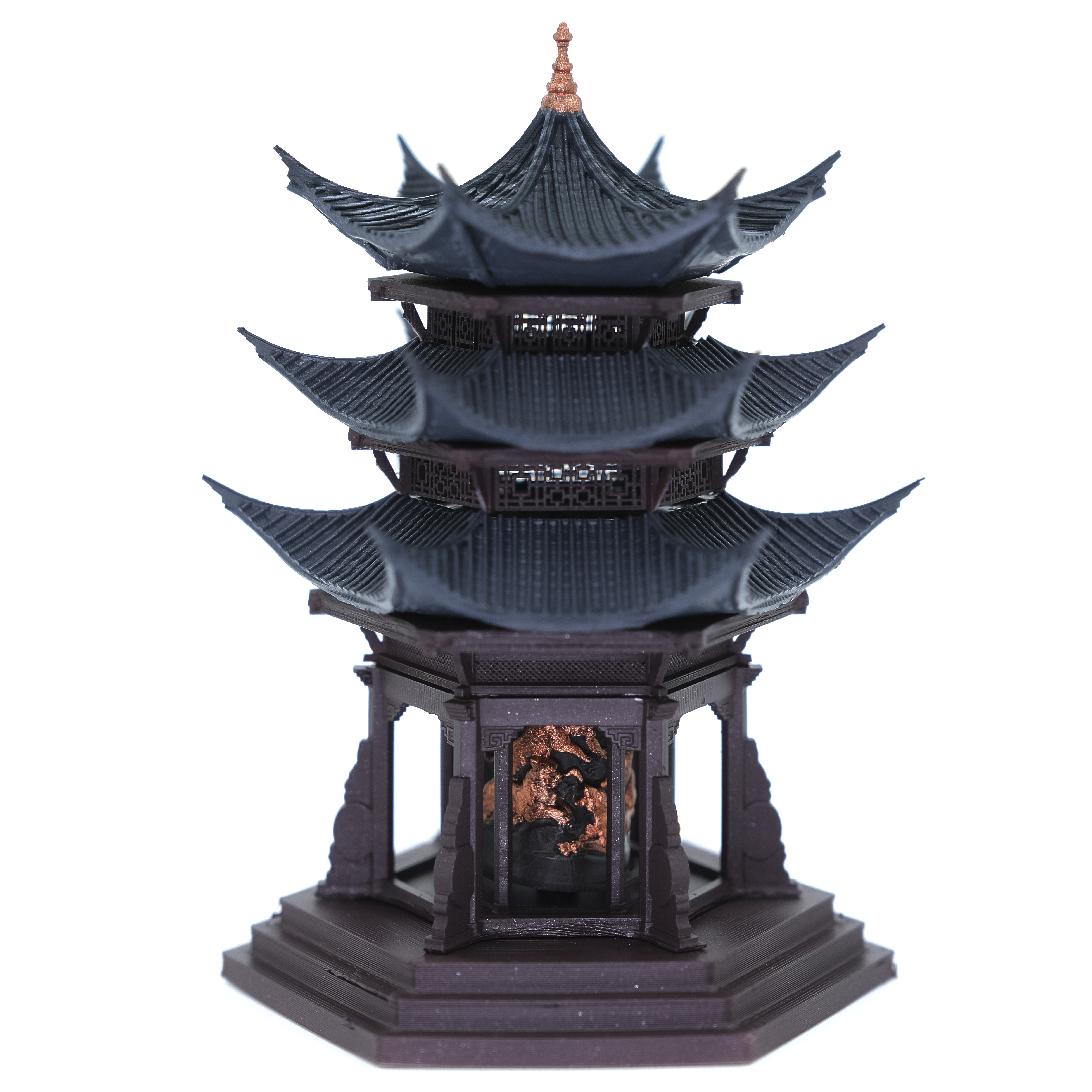 Mô hình tiểu cảnh tháp ngũ hổ - bán cạn - bể cá - hòn non bộ - terrarium - tinh xảo - chất lượng cao