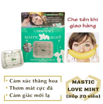 Kẹo phòng the DENTISTE MASTIC LOVE MINT Thái Lan cao cấp hương bạc hà tăng khoái cảm cho các cặp đôi (hộp 20 viên) - hàng chính hãng ( kẹo ngậm tình yêu lovemint l.ove bj thái lan the mát )