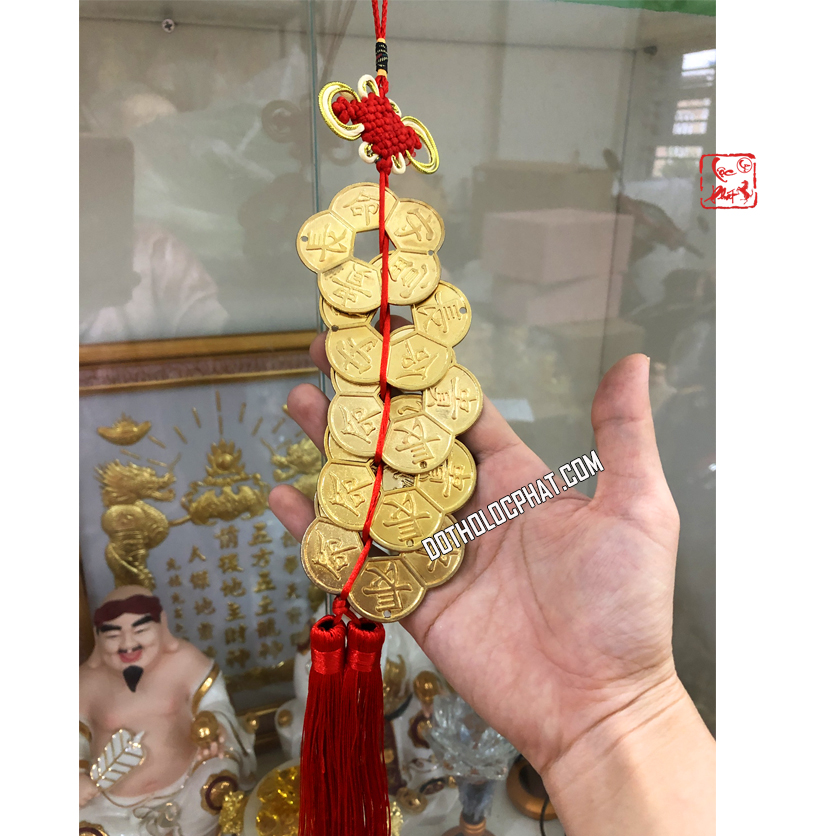 Dây 5 đồng ngũ phúc hoa mai đường kính 6cm chiêu tài hút lộc