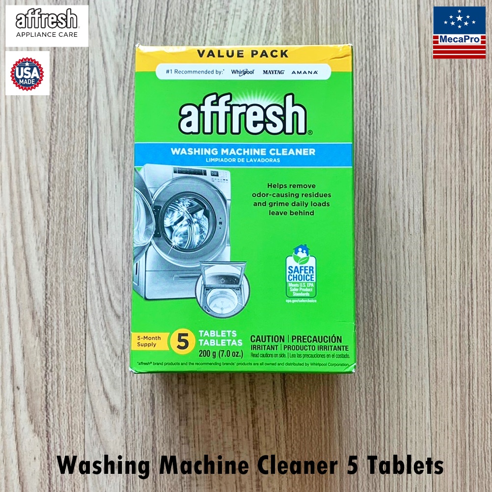 Affresh® Washing Machine Cleaner 5 or 6 Tablets ผลิตภัณฑ์ทำความสะอาดเครื่องซักผ้า ขจัดสิ่งตกค้างที่สะสมอยู่ภายในเครื่องซักผ้า และกลิ่นไม่พึงประสงค์ ราคา 729 บาท*ส่งฟรี