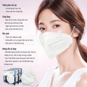 Hộp 10 Khẩu trang VNN95 PT người lớn 4 lớp - KT  kháng khuẩn