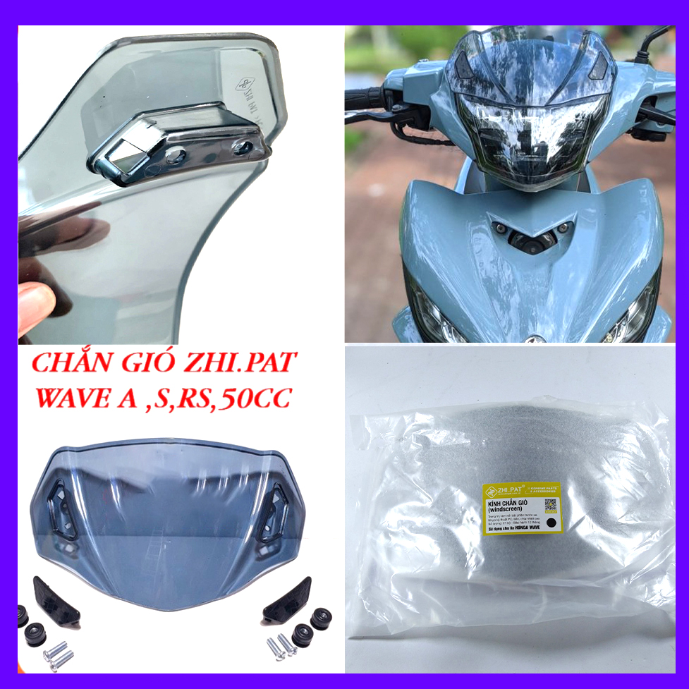 Kính chắn gió (Mão Đầu Đèn) Zhipat cho Exciter 150/135, Wave A 110/100, Wave RSX, Winner, Winner X, Sirius .