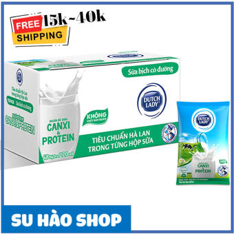 24 Bịch Sữa Tiệt Trùng Dutch Lady Cô Gái Hà Lan Có Đường (24X220ml)
