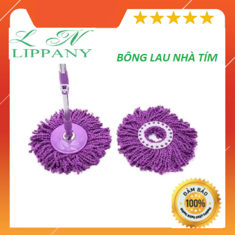 Bông lau nhà tím 360 độ rời siêu dày, siêu thấm phù hợp mọi loại chổi - bông lau thay thế chổi lau 360 độ
