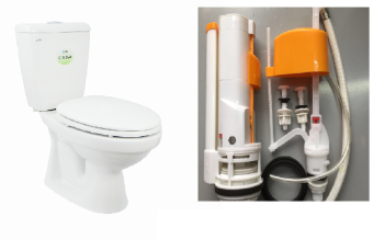Bộ ruột thay thế cho bồn cầu C 108 Inax (2 nút nhấn)