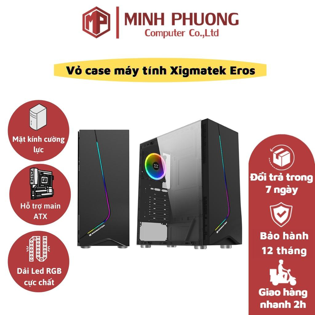 Vỏ case XIGMATEK EROS - ATX LED RGB - mặt hông kính cường lực