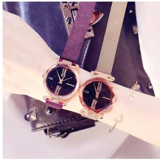 ĐỒNG HỒ NỮ DÂY NAM CHÂM LỤA DIMINI SIÊU SANG CHẢNH CỰC ĐẸP