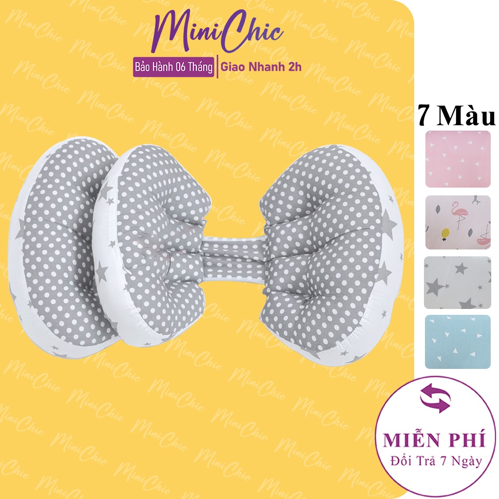 Gối bầu cánh tiên Minichic, gối cho bà bầu, nâng đỡ bụng, hỗ trợ giảm đau lưng cho mẹ bầu