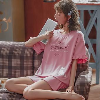 Đồ bộ nữ cộc tay bộ mặc nhà pijama dễ thương thun sữa mềm mại tay bồng