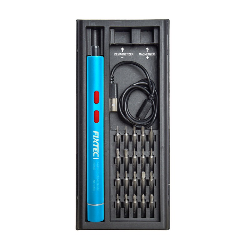 Bộ tuốc nơ vít tua vít điện đa năng fixtec fsd036l04 chạy băng pin 20 đầu vít- hộp nhỏ gọn
