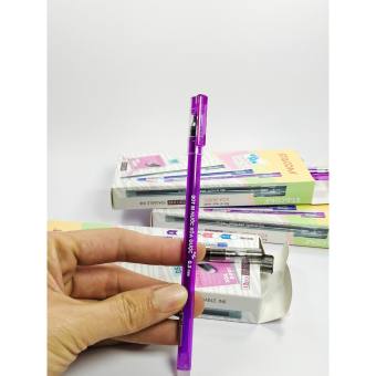Bút bi mực gel nắp đậy 0.5.mm (Mực xóa được) Stacom GP104E Mực Tím