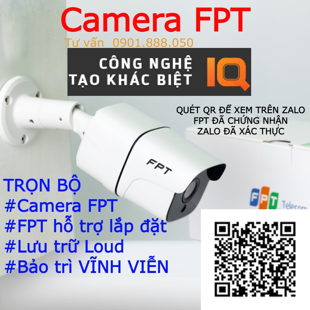 Camera FPT IQ FullHD 1080p chip SONY dòng camera giám sát CAO CẤP Chính Hãng với camera an ninh gia đình camera wifi Fpt hỗ trợ Nhận diện thông minh - Camera wifi Fpt trong nhà, Camera wifi không dây trong nhà - camera ngoài trời FPT