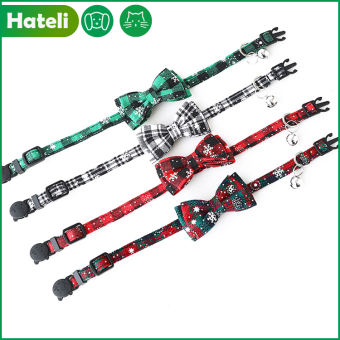 Vòng Cổ Thú Cưng Giáng Sinh Vòng Cổ Chó Thắt Nơ Bông Tuyết Vòng Cổ Mèo Phụ Kiện Thú Cưng