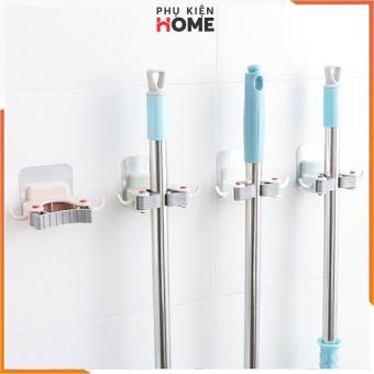 Móc Dán Tường - Kẹp Treo Chổi & Cây Lau Nhà Tiện Dung, Giúp Cho Chổi Và Cây Lau Nhà Ráo, Sử Dụng Miếng Dán 3M Siêu Chắc, Tiện Ích, Sang Trọng, Lịch Sự. Phụ Kiện Home 4029