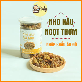 Nho Khô Nâu Mama Nhập Khẩu Ấn Độ 500G Nho Sấy Khô Không Đường Đồ Ăn Vặt Mẹ Bầu Ăn Kiêng Giảm Cân Trái Cây Sấy Dẻo Các Loại Hạt Khô MA007