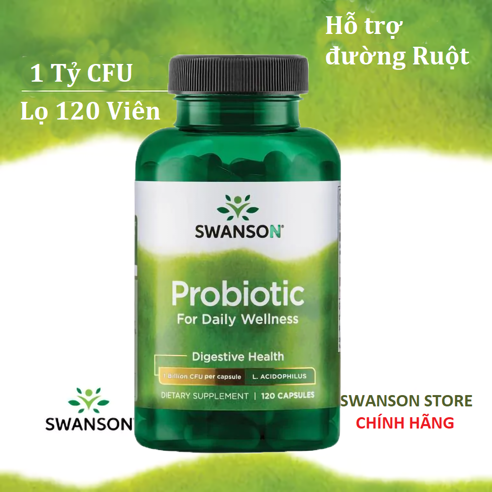 Cân bằng hệ vi sinh sức khỏe đường ruột Swanson Probiotic for Daily