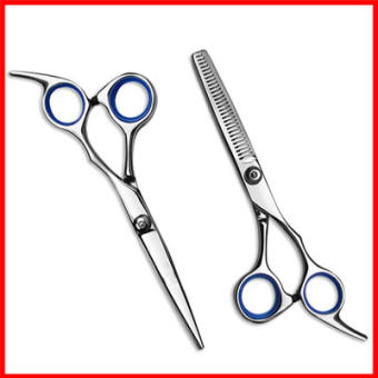 Bộ Kéo Cắt Tóc Và Kéo Cắt Tỉa Tóc Không Gỉ - Xanh