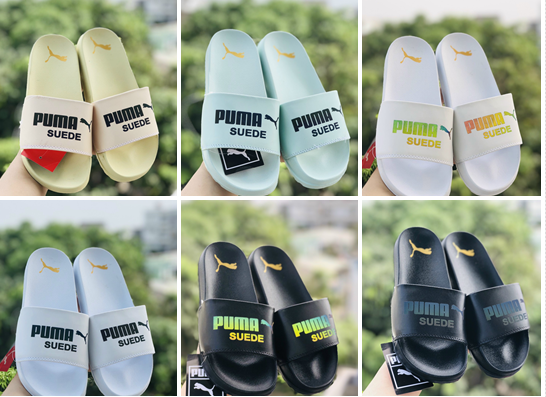 Dép unisex 𝐌𝐋𝐁 𝐏𝐔𝐌𝐀 ❤️freeship + hộp❤️ dép mlb bóng chày quai ngang thể thao nữ in puma da lộn,nhiều màu