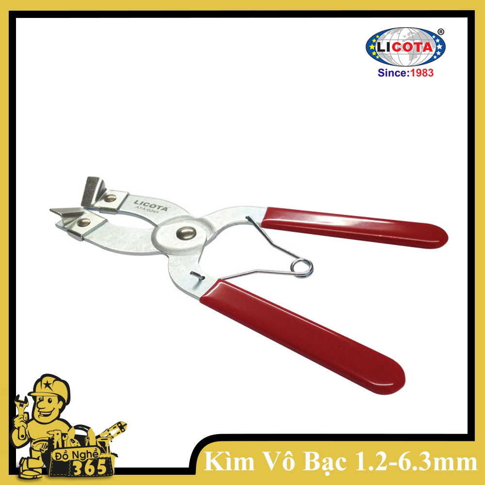 Kìm vô bạc piston Cao cấp Licota 1.2-- 6.3mm , phù hợp cho các dòng xe khách và xe tải nhỏ Công dụng tháo và lắp vòng bạc piston