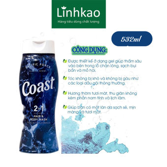 Sữa Tắm Gội COAST 2in1 532ml