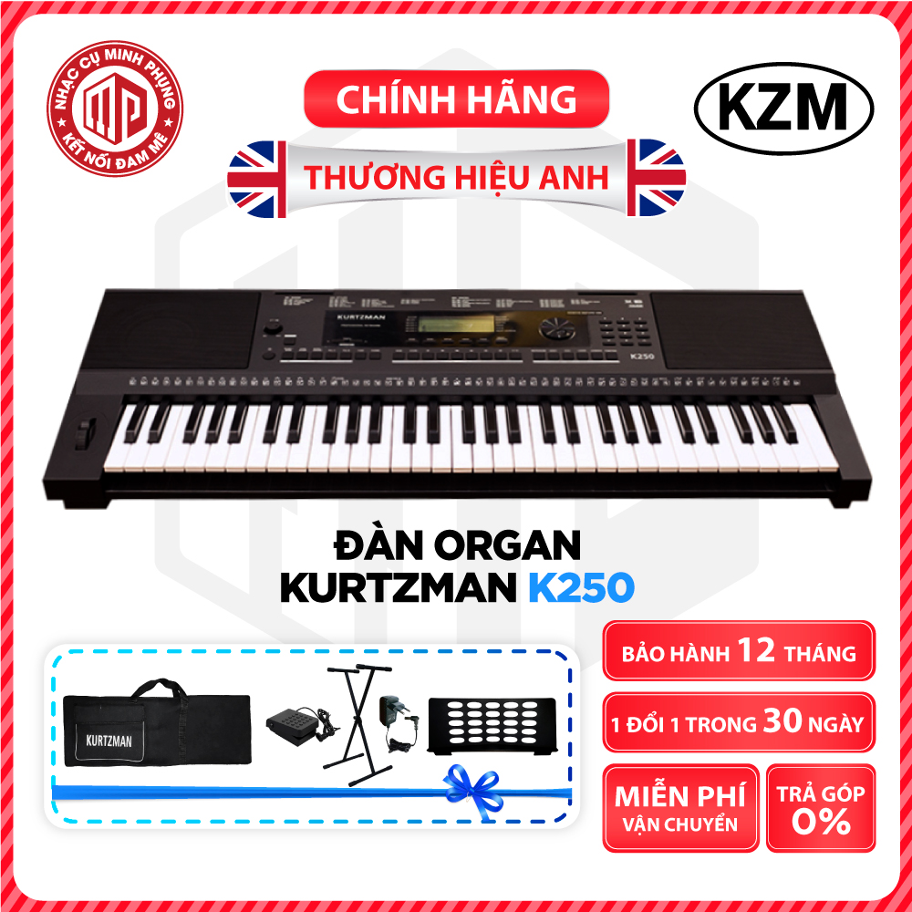 Đàn Organ Kzm Kurtzman K250 - Màu đen - Hàng chính hãng