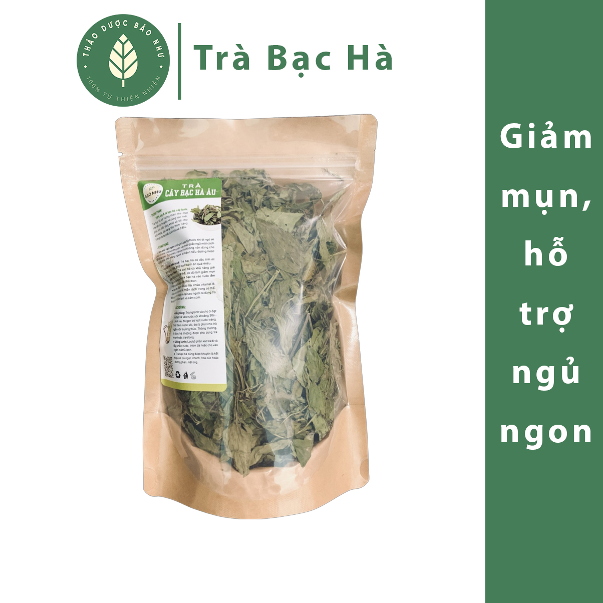 Trà Bạc Hà Sấy Lạnh Cao Cấp Loại 1 - Giảm mụn, hỗ trợ ngủ ngon