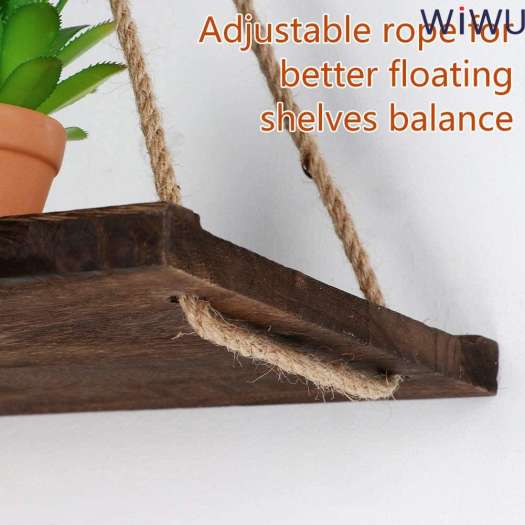 INSOUND Kệ Nổi Treo Xích Đu Bằng Gỗ Kệ Gỗ Trang Trí Nhà Gắn Tường Kệ Chậu Hoa Cây Kệ Trang Trí Trưng Bày Nổi Giá Treo Tường