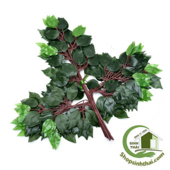 Cành lá cây màu xanh - lá cây giả phụ kiện chụp hình ảnh trang trí