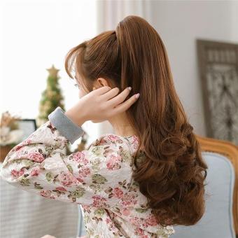 Tóc giả ngoạm xoăn đuôi 55-58cm QCT09, màu [nâu đen 4#] tóc giả nữ