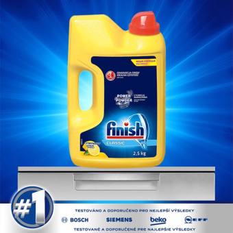 Bột rửa bát finish 2,5kg dùng cho máy rửa bát  + Tặng 2 viên Finish