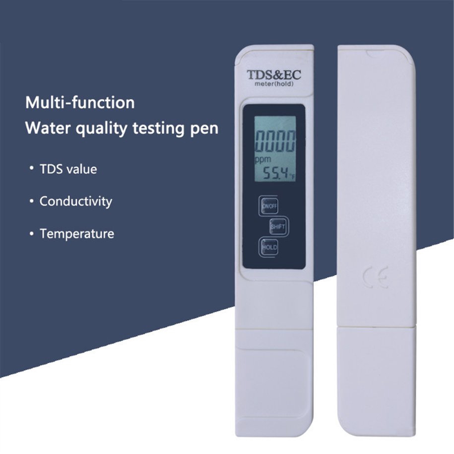 Bút thử nước sạch hot , dụng cụ thử nước sạch , bút thử nước tds bút thử chất lượng nước 3 trong 1 màn hình lcd kỹ thuật số ec ppm, bút đo tds 3 in 1 - máy đo tds thử nước sạch loại tốt