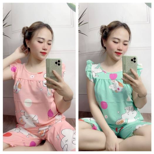 SET LỤA LỬNG HỌA TIẾT MÈO DỄ THƯƠNG (ẢNH THẬT) GIAO HÌNH THÚ NGẪU NHIÊN,  CÓ SZ 40-75KG - LUA05