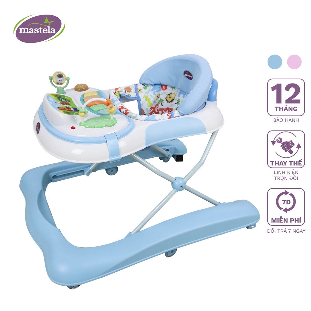 Xe tập đi chữ U, xe tập đi cho bé với 2 giai đoạn Mastela W1123 - Thiết kế nâng hạ độ cao, bánh xe cao su hãm di chuyển theo quán tính bảo hành 12 tháng