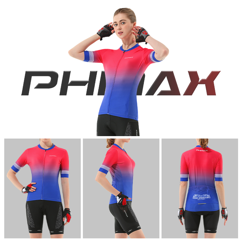 Phmax bộ đồ đạp xe cho nữ bộ đồ đạp xe chuyên nghiệp bộ đồ ngắn đạp xe đạp leo núi cho nữ