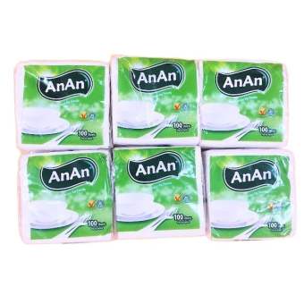 KHĂN GIẤY ĂN TIỆN LỢI AN AN 100 TỜ 10 CM * 10 CM ( 1gói )