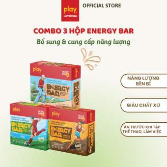 Combo 3 hộp 6 Thanh năng lượng PLAY 2.0 - Bánh ăn sáng dinh dưỡng PLAY Energy bar