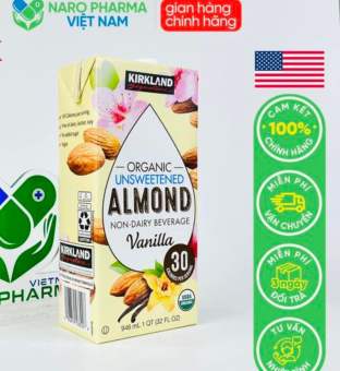 Sữa Hạnh Nhân Kirkland Signature Organic Unsweetened Almond Vanilla 946 ml