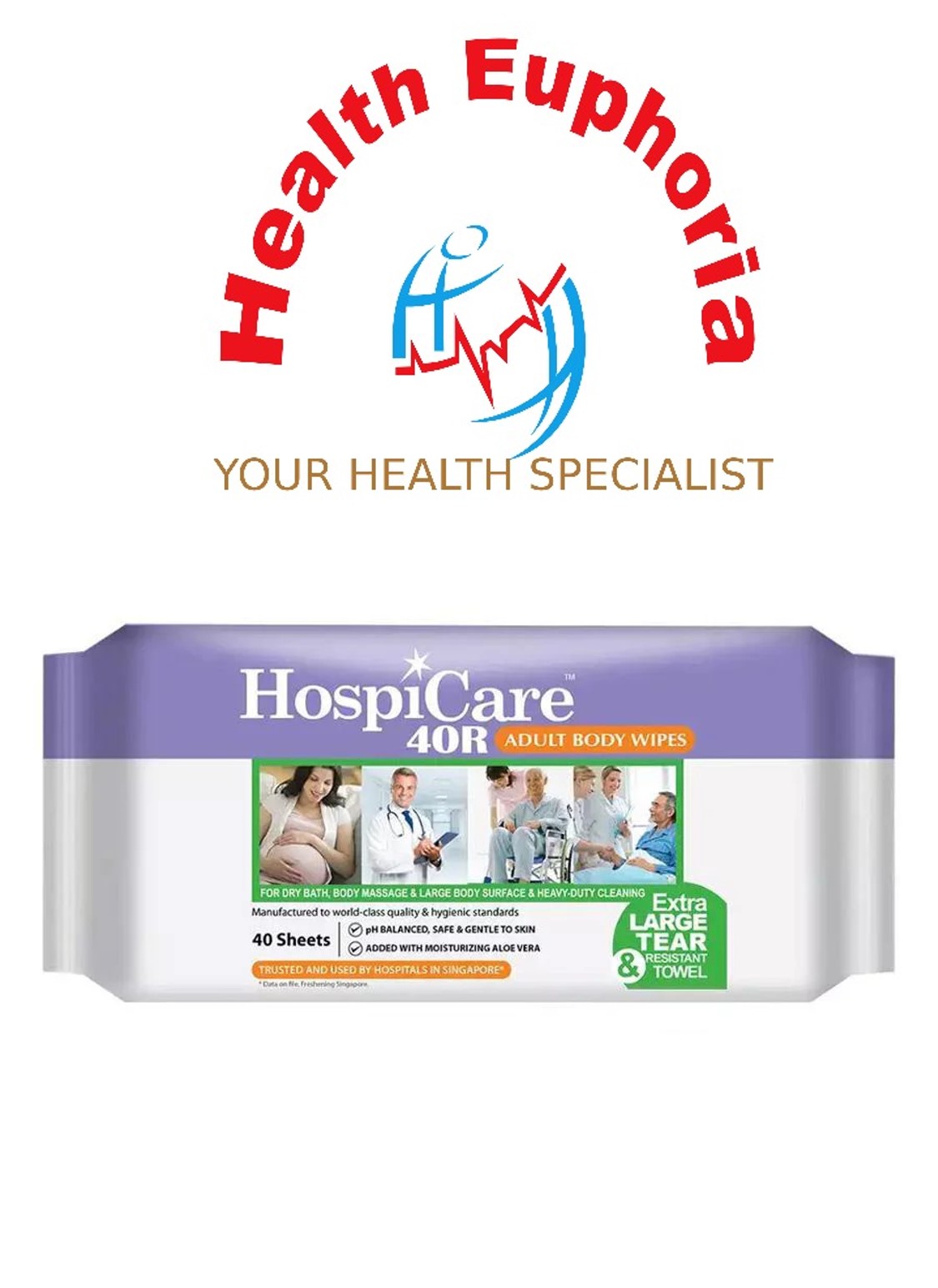 Hospicare 40R Adult Body Wipes 40 Sheets/Pack Lazada Singapore