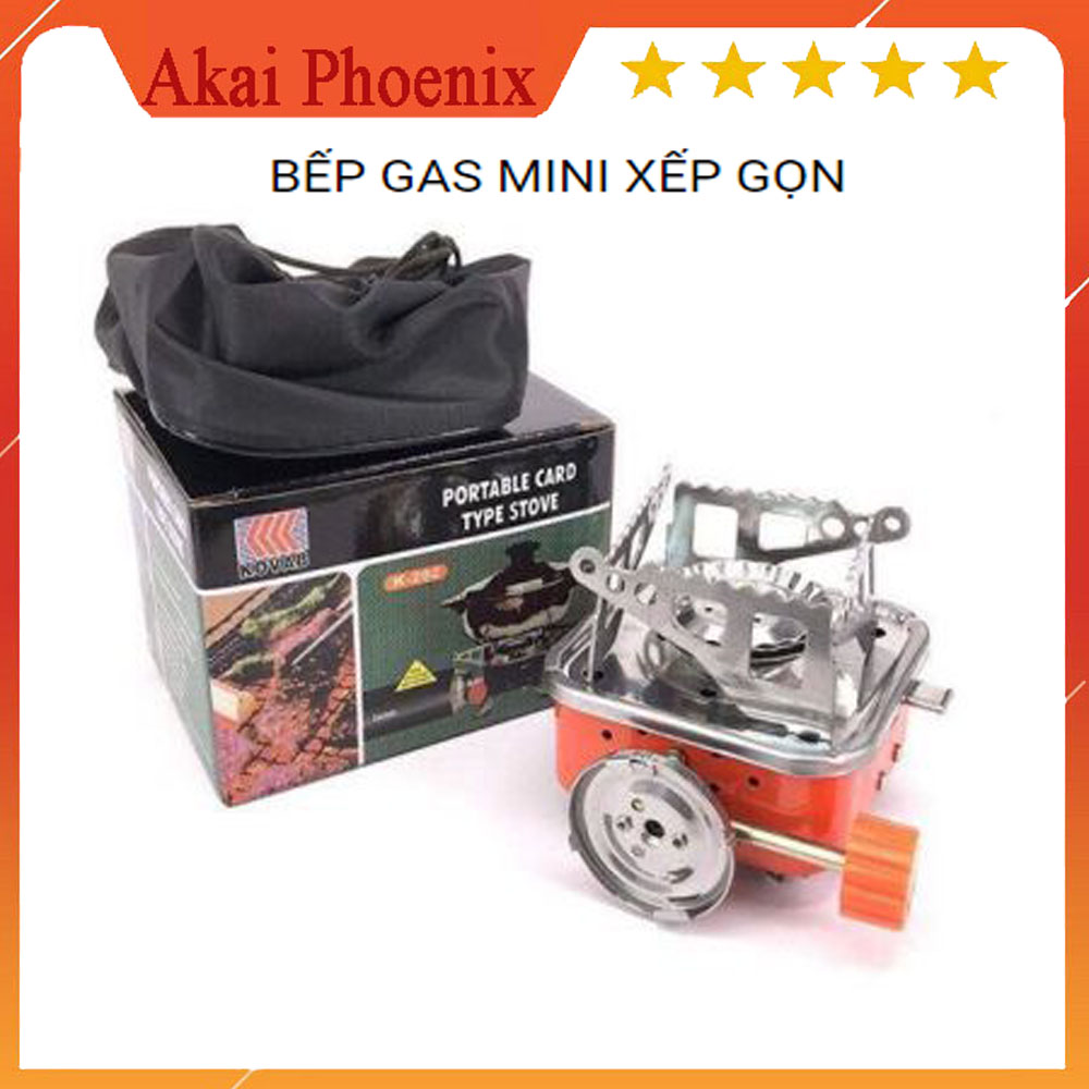 Bếp Gas Du Lịch Mini Xếp Gọn Hợp Kim Chống Gỉ - Bếp Ga Mini Dã Ngoại, Cắm Trại, Du Lịch Nhỏ Gọn Tiện Lợi