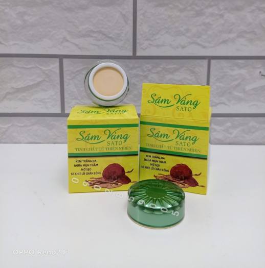 Kem Mụn Sâm Vàng Sato Thảo Dược Đông Y