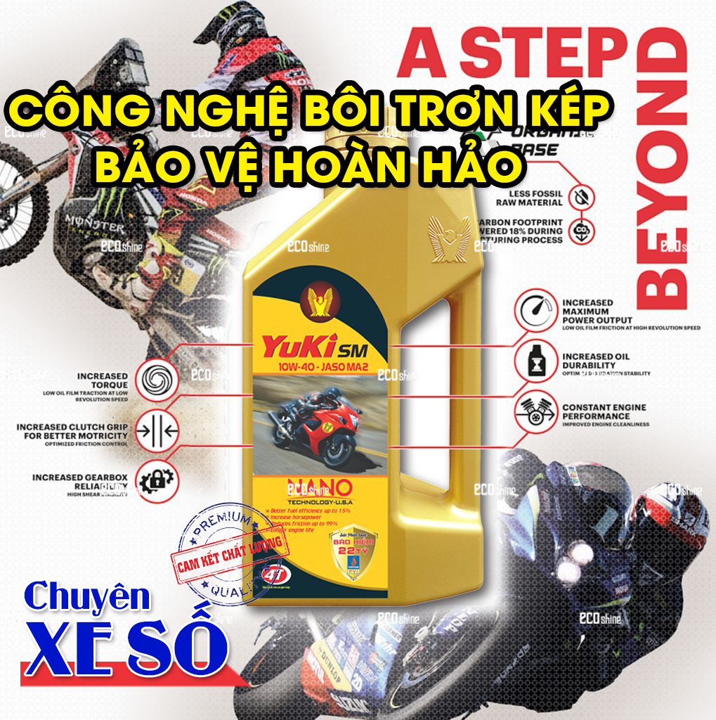 Nhớt xe máy số Yuki Maxan 800ml Công nghệ bôi trơn kép giúp vận hành nhẹ nhàng mát máy tiết kiệm nhiên liệu kéo dài chu kỳ thay nhớt bigboss