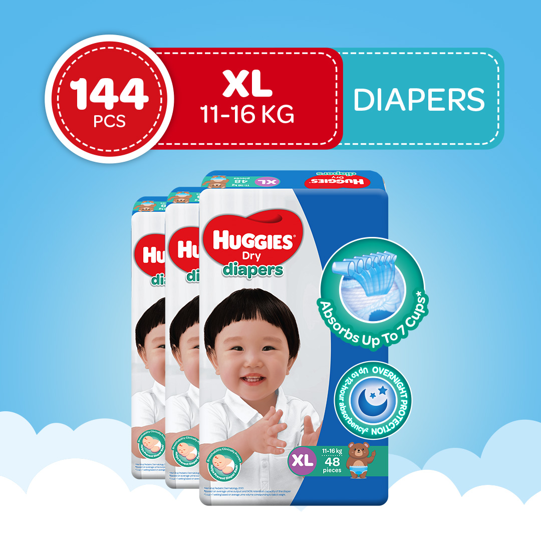 Huggies dry hot sale diapers xl size