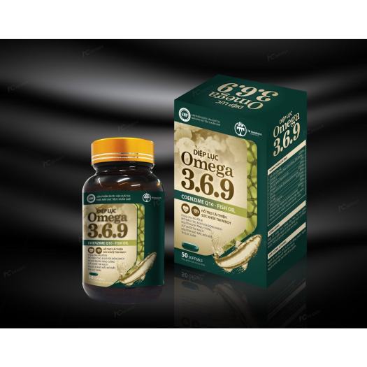 Diệp lục OMEGA 3-6-9, mắt sáng, não tinh, tim khỏe, da đẹp ( hộp 50 viên)