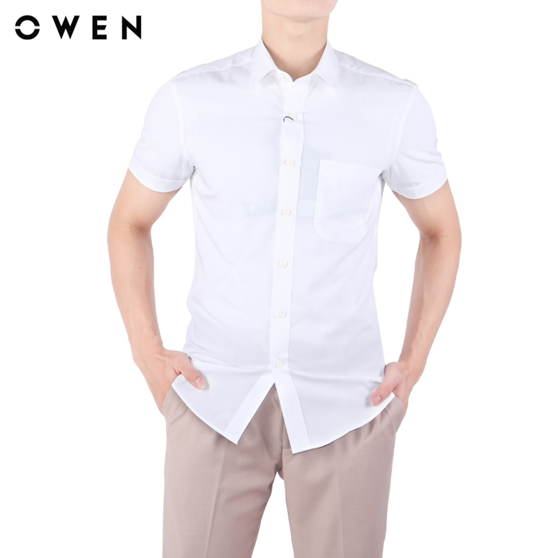 OWEN - Áo sơ mi ngắn tay Regular Fit AR90779N1 màu Trắng