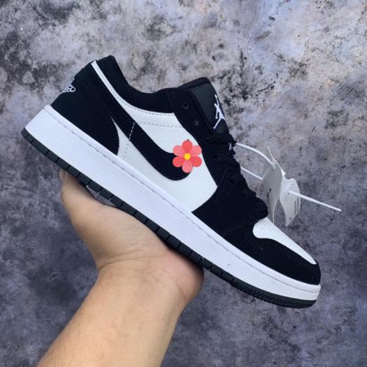 Giày JORDAN 1 low black white, giày sneaker jodan jd 1 đen trắng thấp cổ , giày thể thao hot trend