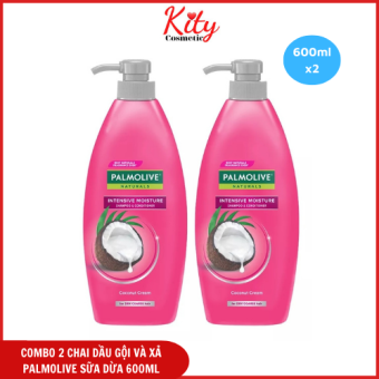 ] Dầu gội Palmolive kèm dầu xả 2 trong 1 Dưỡng Ẩm Bổ Sung từ sữa dừa 600ml