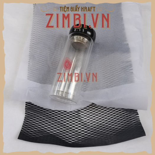 Cuộn giấy kraft tổ ong bọc hàng màu đen 50cmx250m | Giấy kraft chống sốc, chống trầy xước | Thay thế xốp hơi, bong bóng nilong