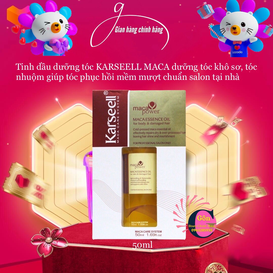 Dầu Dưỡng Tóc Karseell Maca Argan Oil 50ml