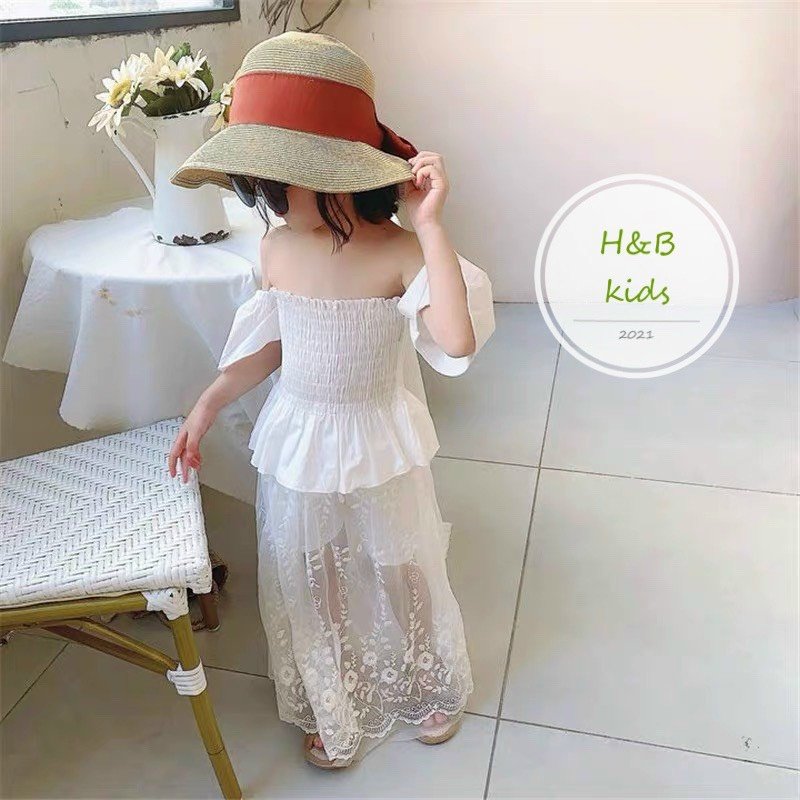 Set tiểu thư đi biển dành cho bé gái size :7-18kg s4bt9